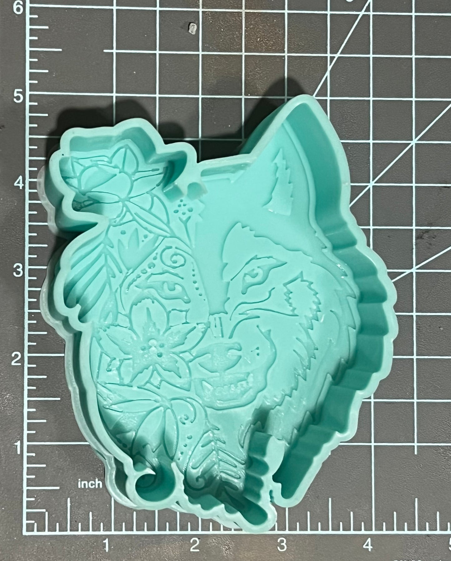 {Wolf Flower 1} Silicone Mold