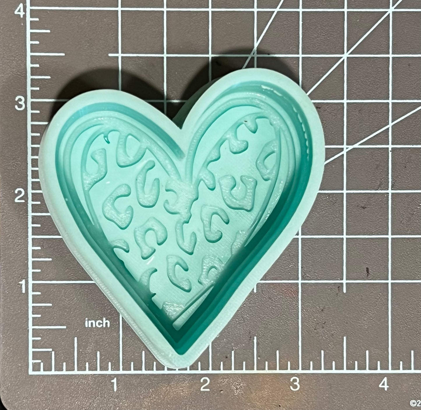 {Leopard Heart} Silicone Mold