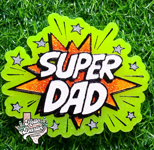 {comic super dad} Silicone Mold