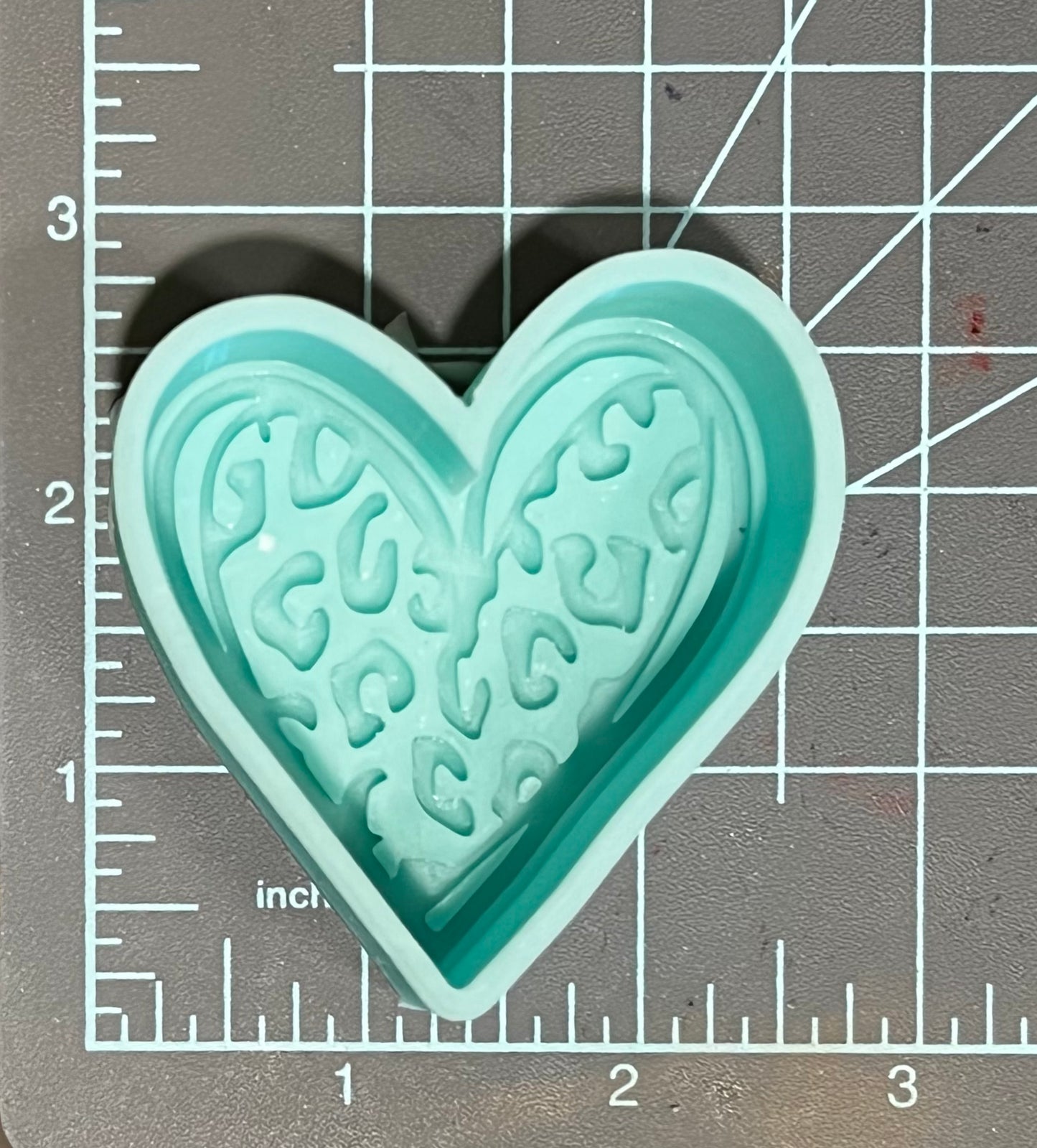 {Leopard Heart} Silicone Mold