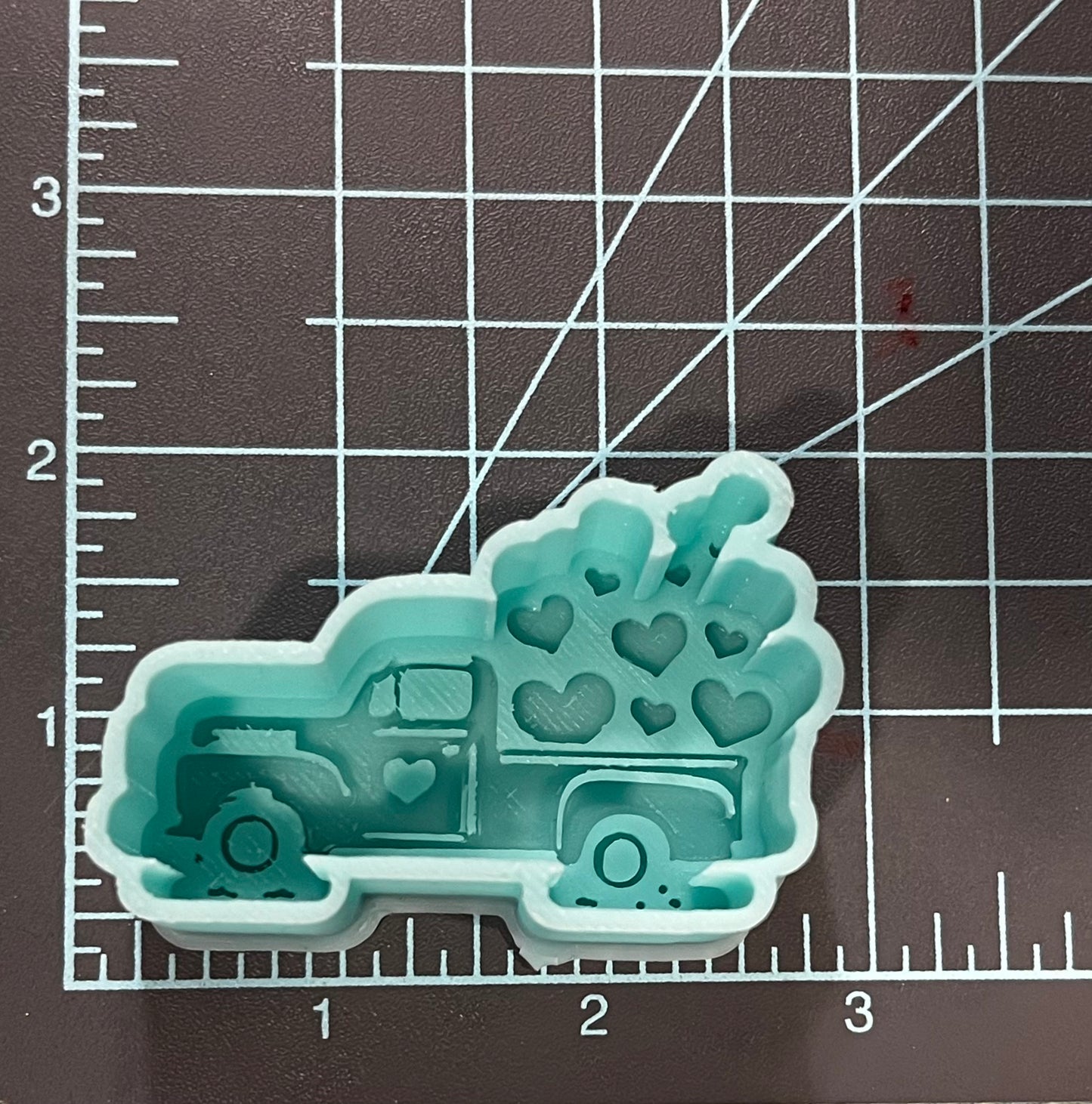 {Multi-Heart Truck} Silicone Mold