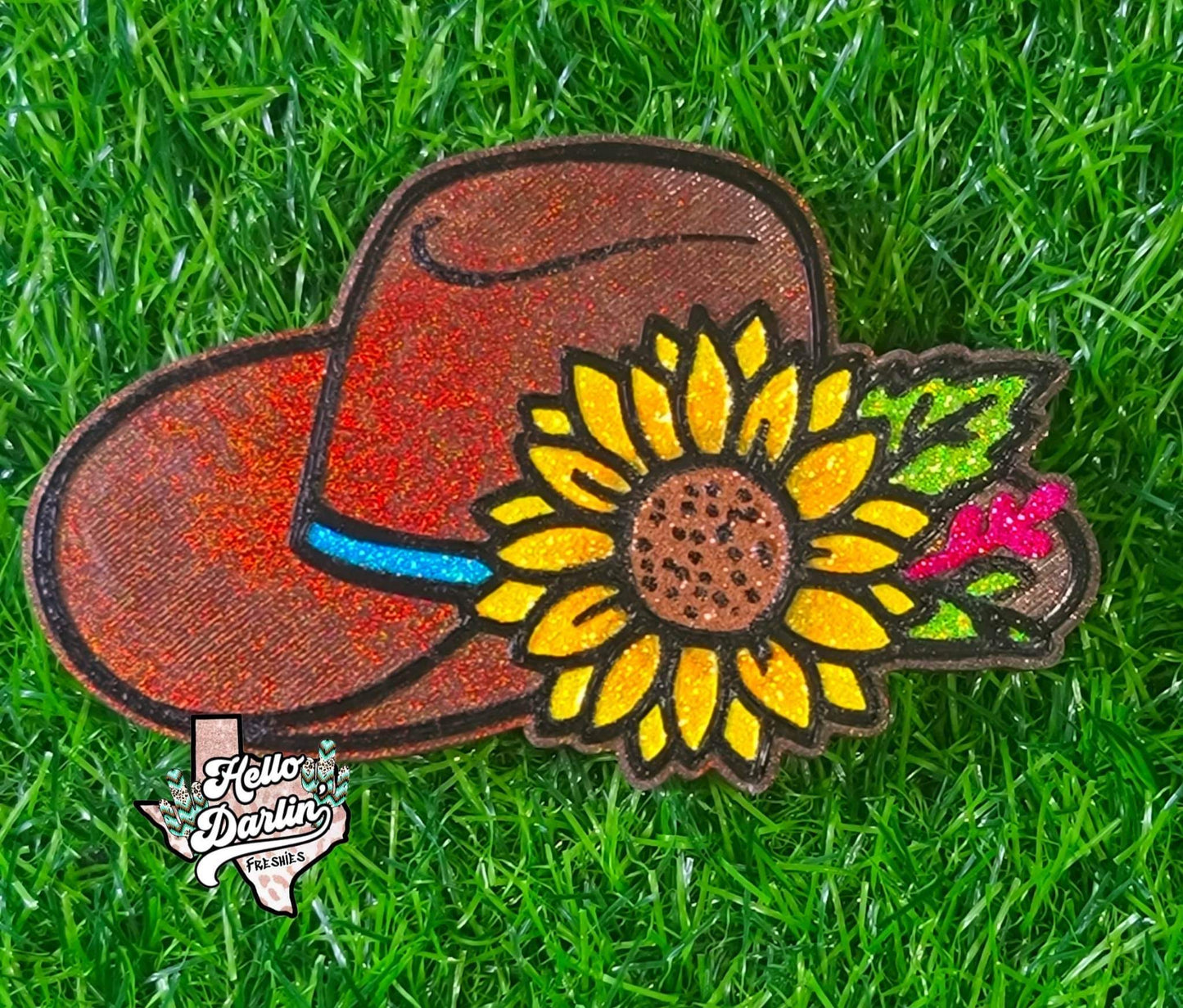 {cowboy hat w sunflower} Silicone Mold