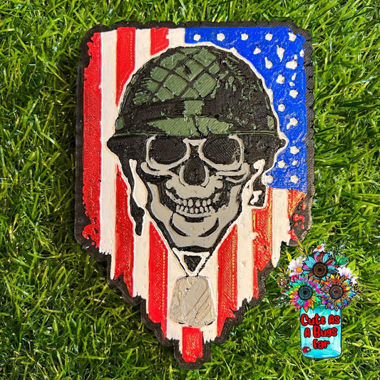 {Flag w army skull} Silicone Mold