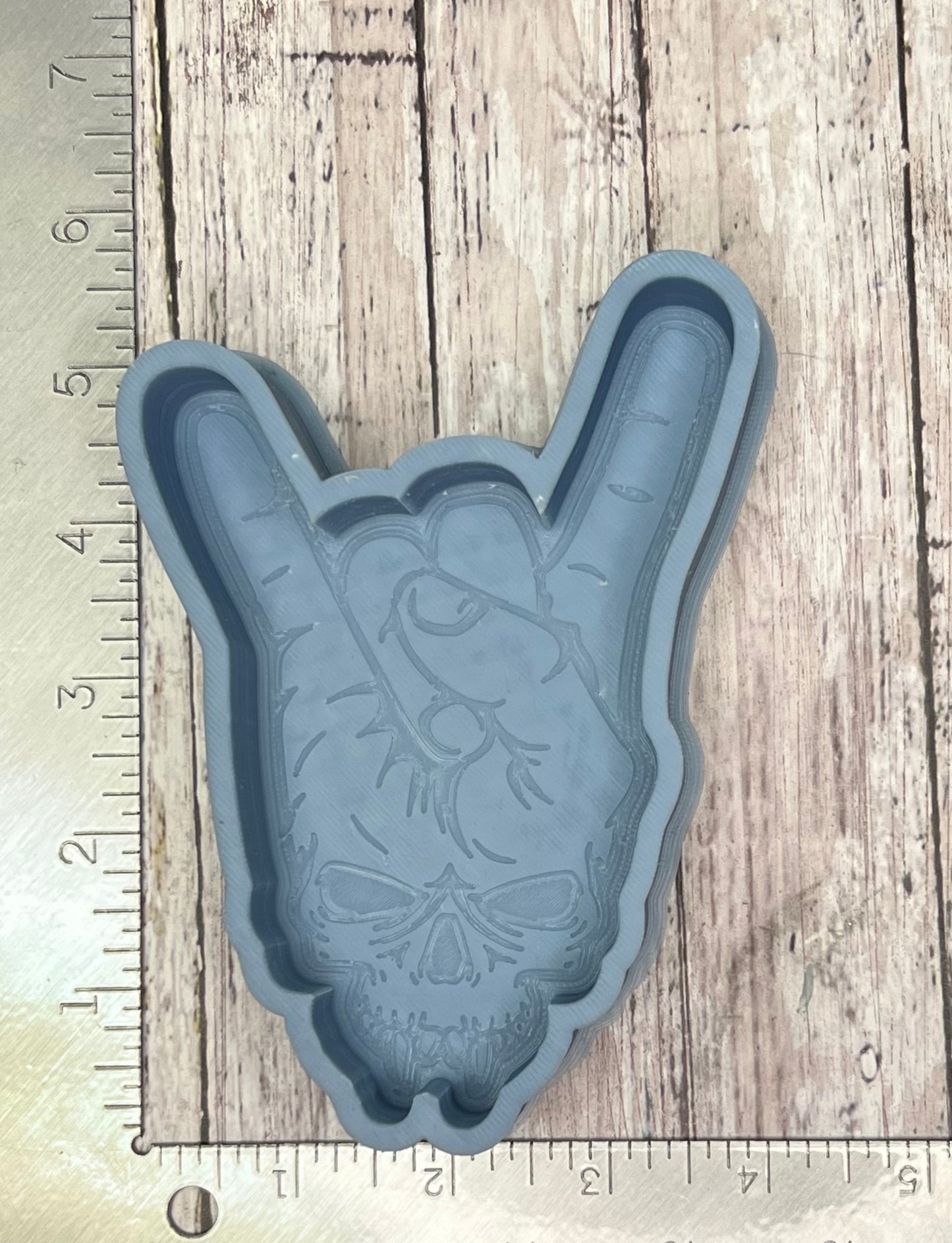 { Skull rock horns } Silicone Mold