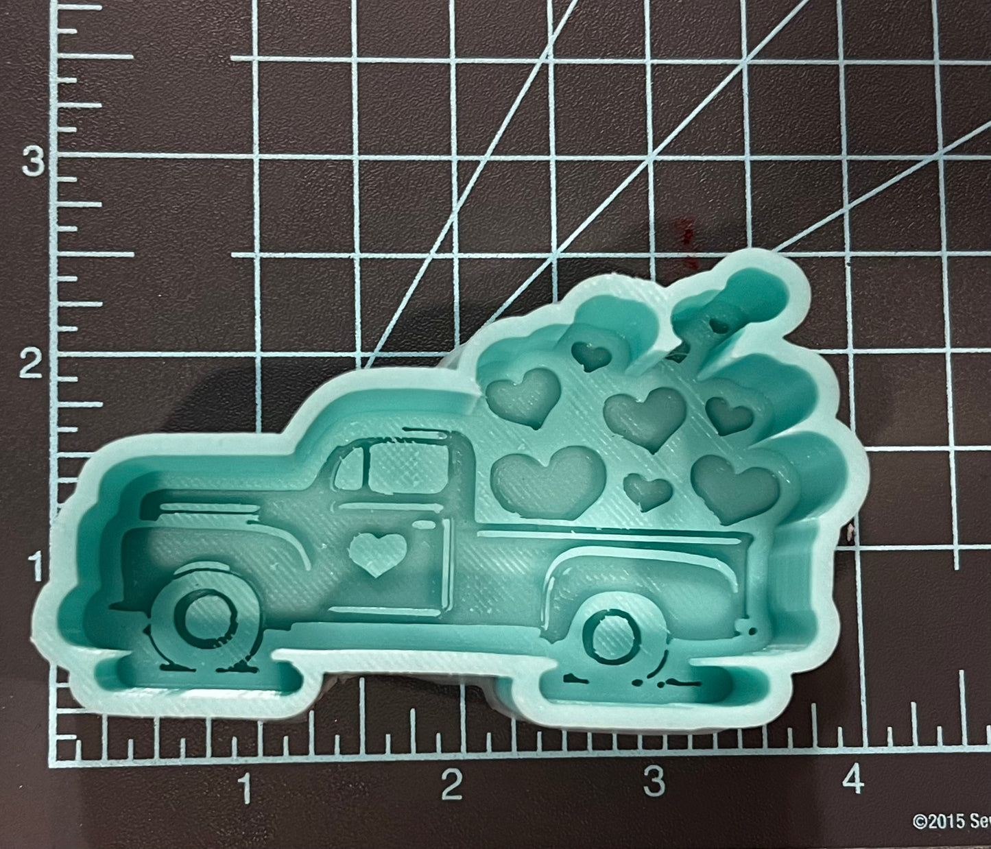 {Multi-Heart Truck} Silicone Mold