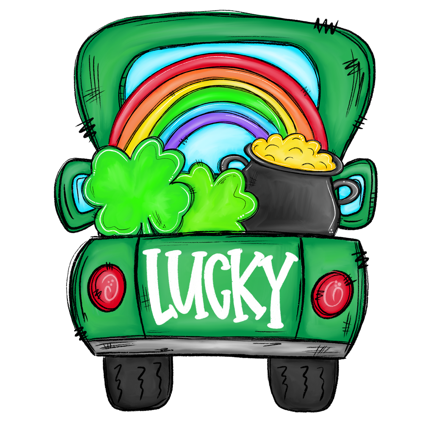 lucky truck cardstock