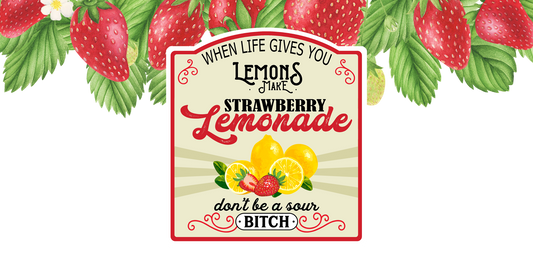 {Strawberry lemonade} Sublimation Tumblers